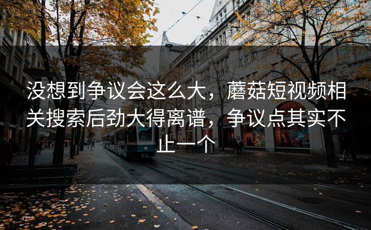 没想到争议会这么大，蘑菇短视频相关搜索后劲大得离谱，争议点其实不止一个