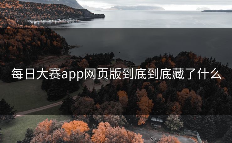 每日大赛app网页版到底到底藏了什么